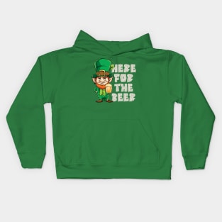 Here For The Beer Funny St Patricks Day Gift T-shirt Kids Hoodie